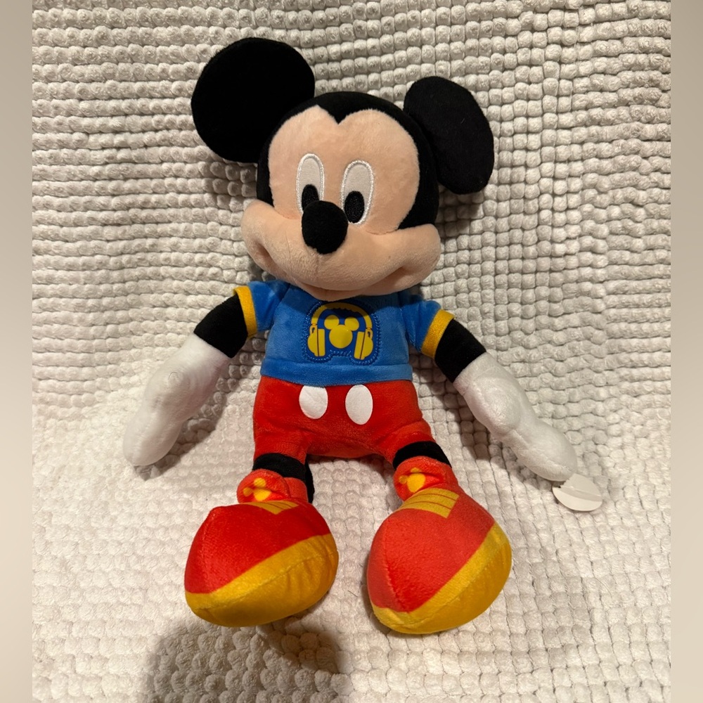 Disney Mickey Mouse Plush - Black, Red, Blue, Yellow, White